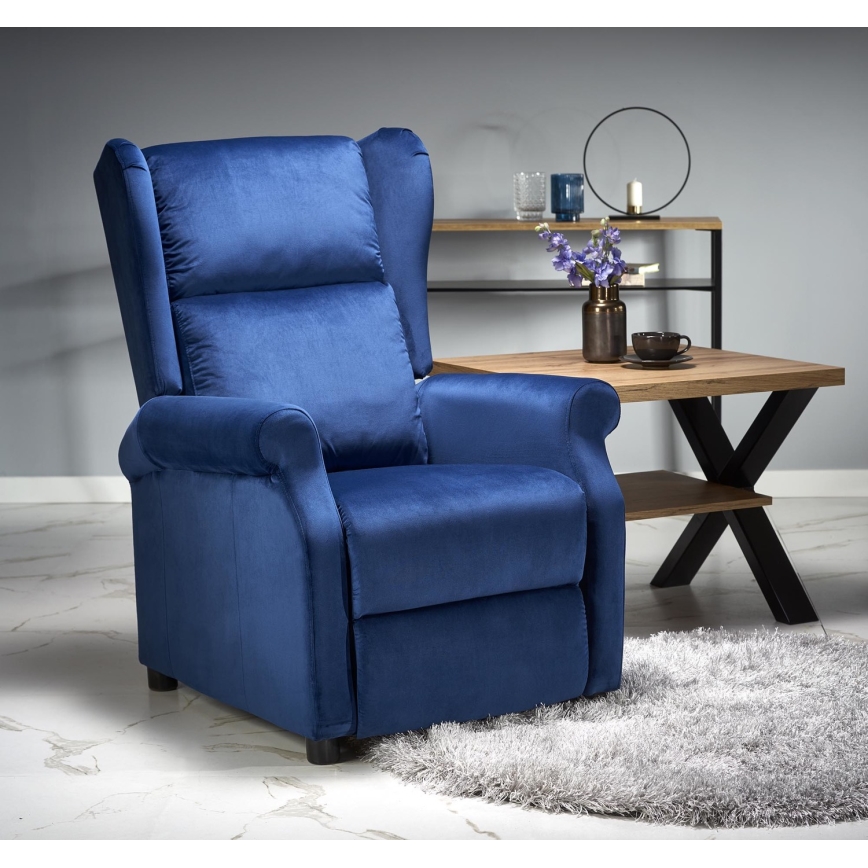 RELAXA Reclining Armchair, Dark Blue