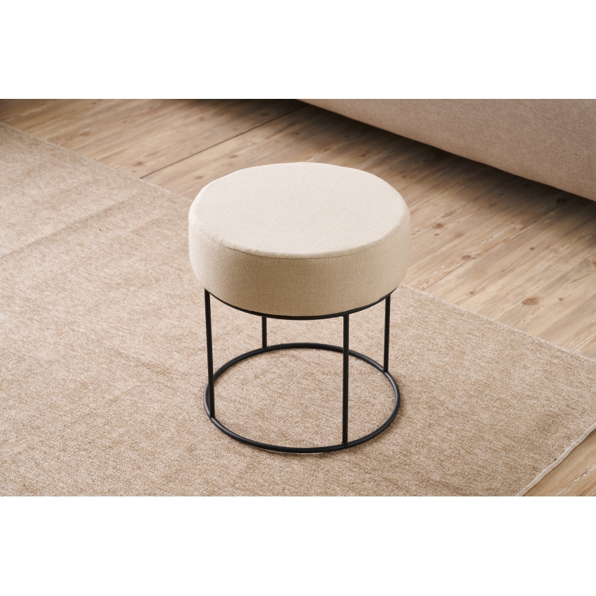 RELO Ottoman, Ø 40 cm, Cream
