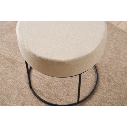 RELO Ottoman, Ø 40 cm, Cream