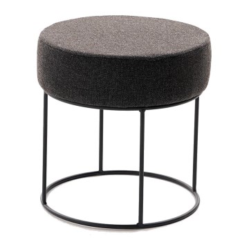 RELO Ottoman, Ø 40 cm, dark brown