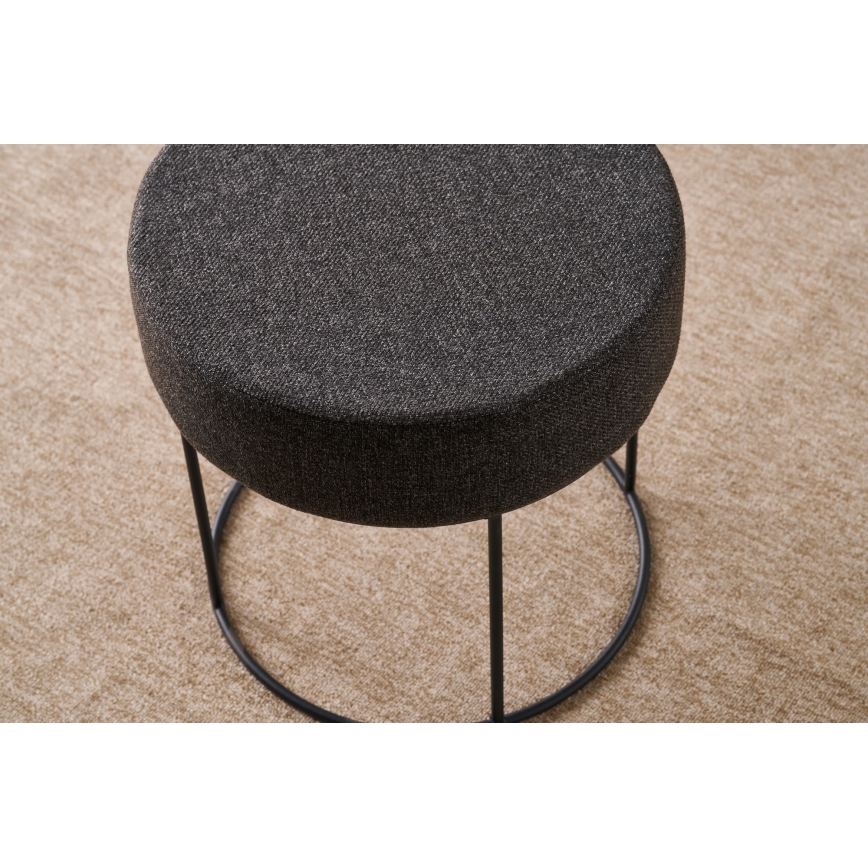 RELO Ottoman, Ø 40 cm, dark brown