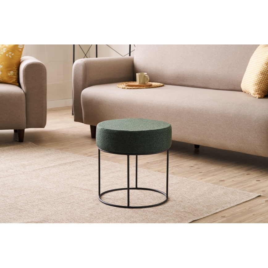 RELO Ottoman, Ø 40 cm, Green