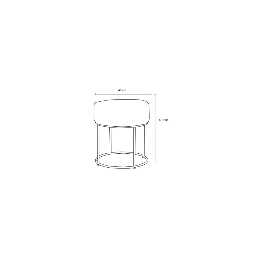 RELO Ottoman, Ø 40 cm, Green