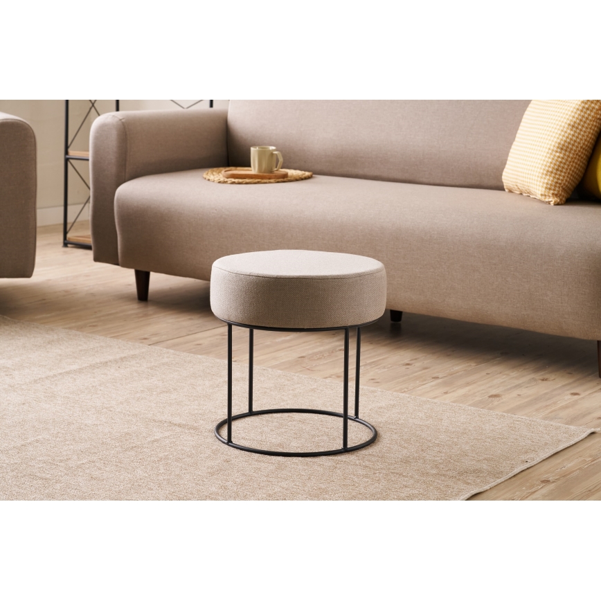 RELO Round Ottoman Ø 40 cm, Beige