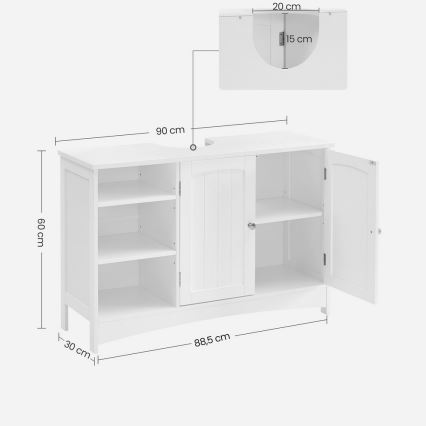 REMI White Bathroom Cabinet