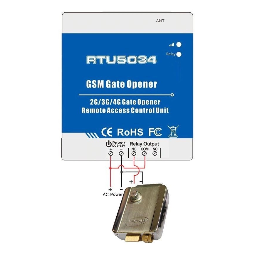 Remote control for opening a gate