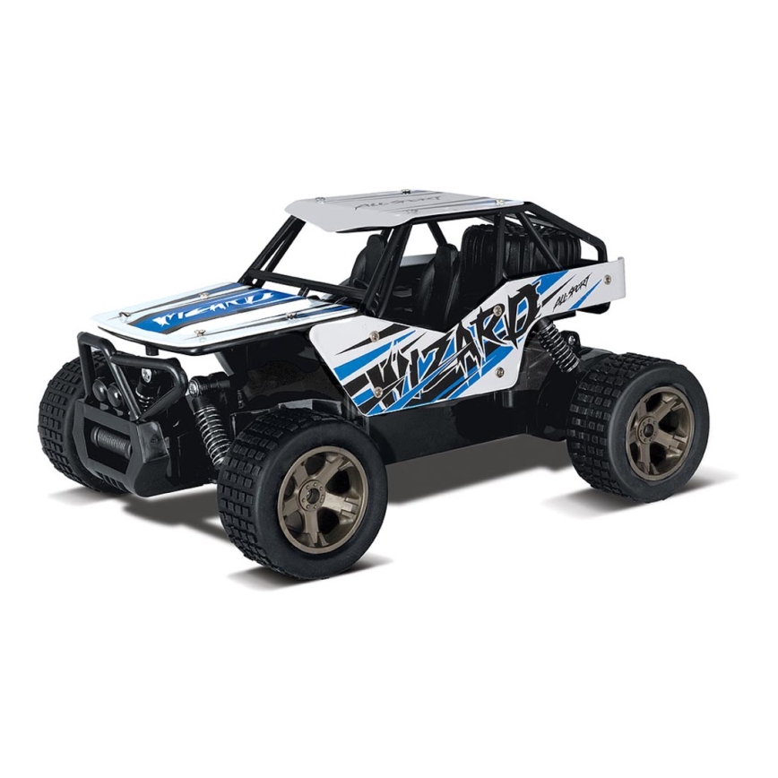 Remotely controlled car Wizard black/white/blue
