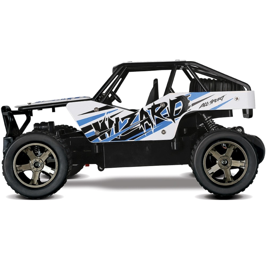 Remotely controlled car Wizard black/white/blue