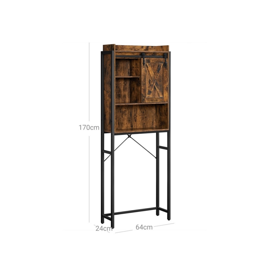RENARO Bathroom Shelf Brown/Black