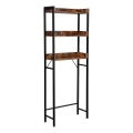 RENARO Bathroom Shelving Unit, Brown/Black