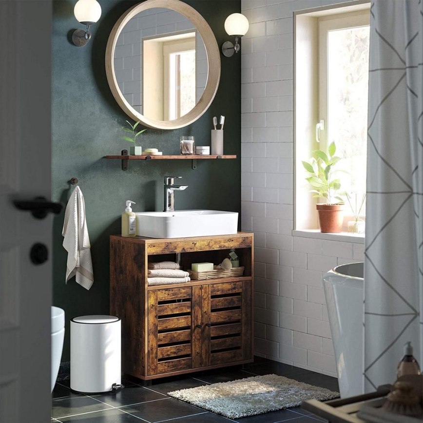 RENE Brown Bathroom Cabinet
