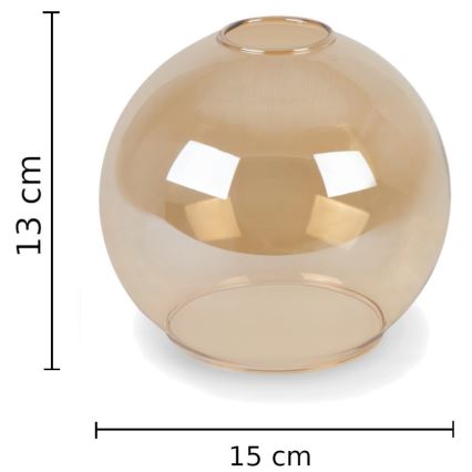 Replacement glass for wall light AMBER - brown smoky