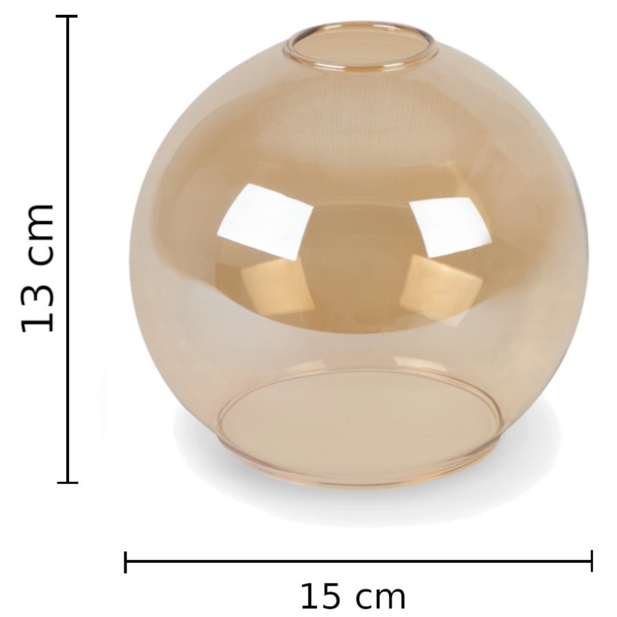 Replacement glass for wall light AMBER - brown smoky