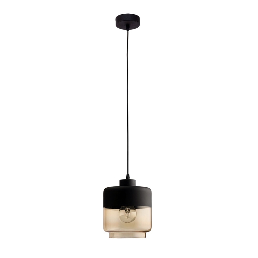 Replacement glass for AMBER chandelier E27, diameter 14 cm, black/smoked beige