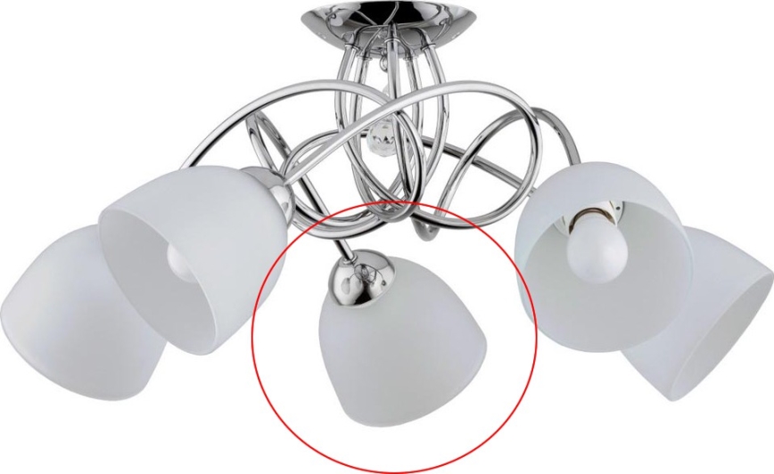 Replacement glass for BALENA chandelier, diameter 13.4 cm