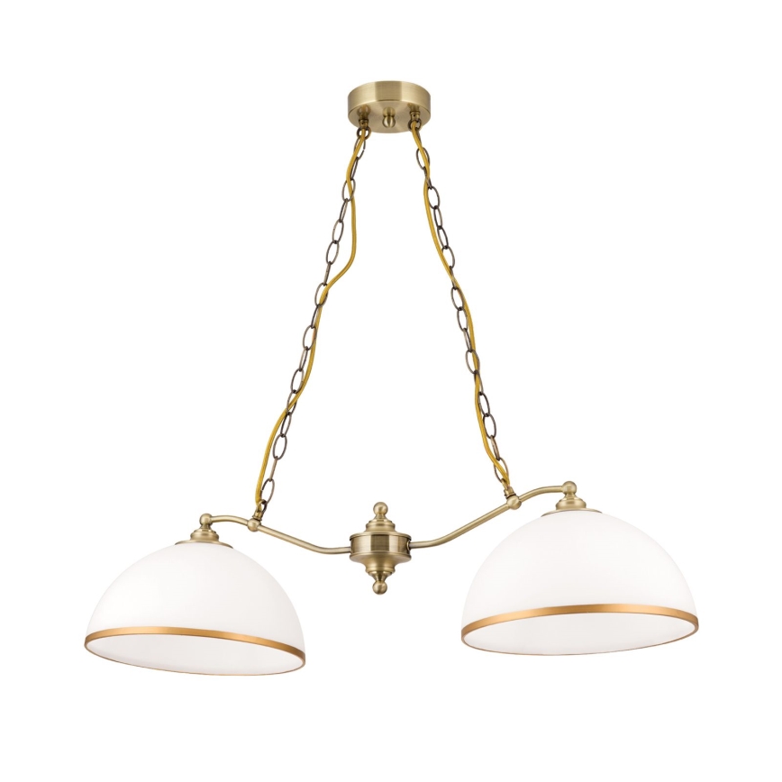 Replacement glass for chandelier and floor lamp OLD LAMP E27 d. 30 cm white/gold