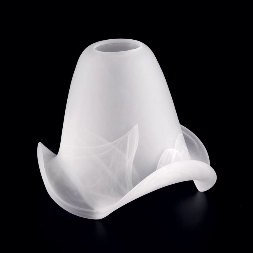 Replacement glass for chandelier and lamp SISI E14 d. 13 cm white