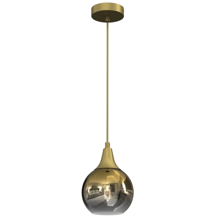 Replacement glass for chandelier and wall light MONTE E27 d. 15 cm gold/smoky