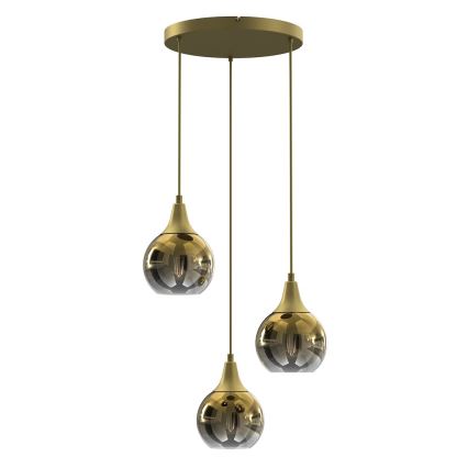 Replacement glass for chandelier and wall light MONTE E27 d. 15 cm gold/smoky