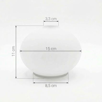 Replacement glass for chandelier E14 d. 15 cm white