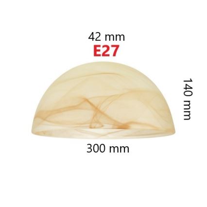 Replacement glass for chandelier E27 d. 300x140 mm