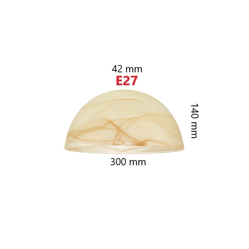 Replacement glass for chandelier E27 d. 300x140 mm