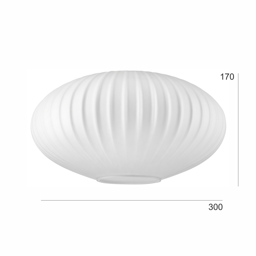 Replacement glass for chandelier HARMA E27 17x30 cm white