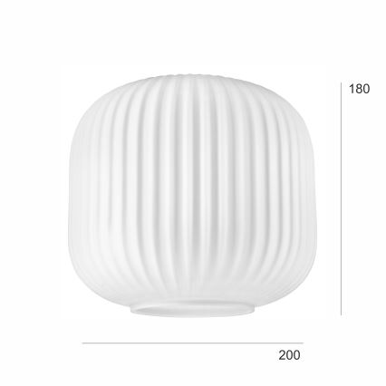 Replacement glass for chandelier HARMA E27 18x20 cm white