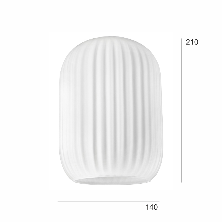 Replacement glass for chandelier HARMA E27 21x14 cm white