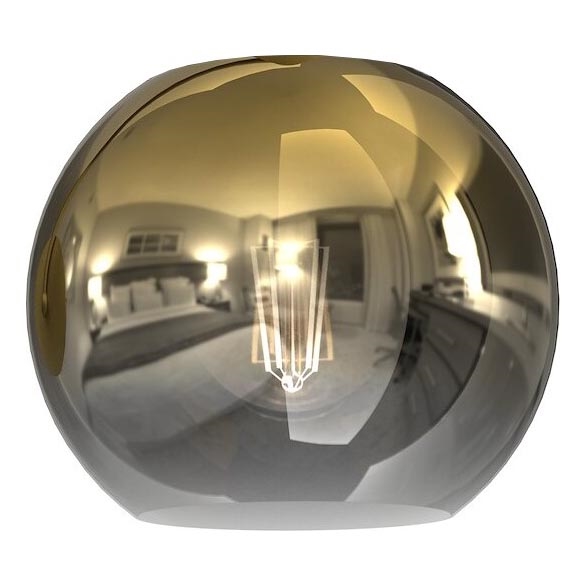 Replacement glass for chandelier MONTE E27 d. 20 cm gold/smoky