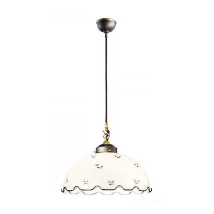 Replacement glass for chandelier NONNA E27 d. 36 cm white/green
