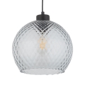 Replacement glass for DEVON E27 chandelier and wall light, 25 cm diameter, smoked grey
