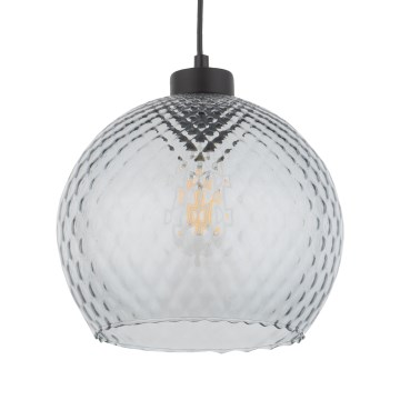 Replacement glass for DEVON E27 chandelier and wall light, 25 cm diameter, smoked grey