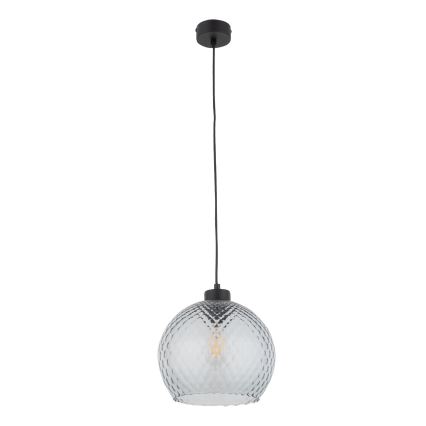 Replacement glass for DEVON E27 chandelier and wall light, 25 cm diameter, smoked grey