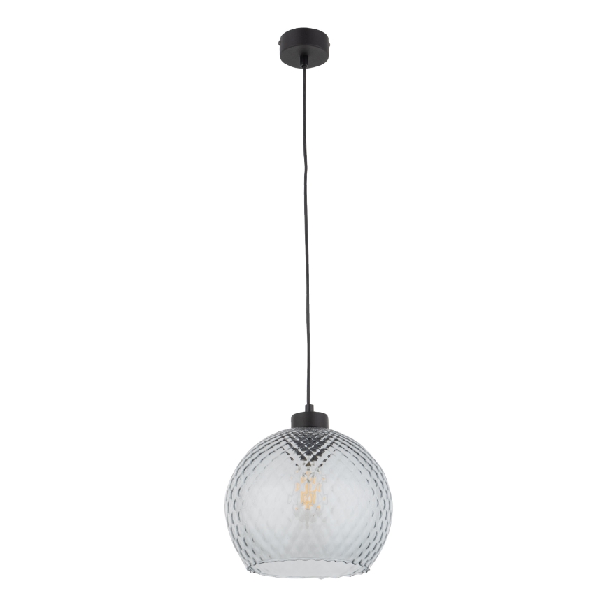 Replacement glass for DEVON E27 chandelier and wall light, 25 cm diameter, smoked grey