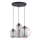 Replacement glass for GRAFIT E27 chandelier, 14 cm diameter, smoked gray