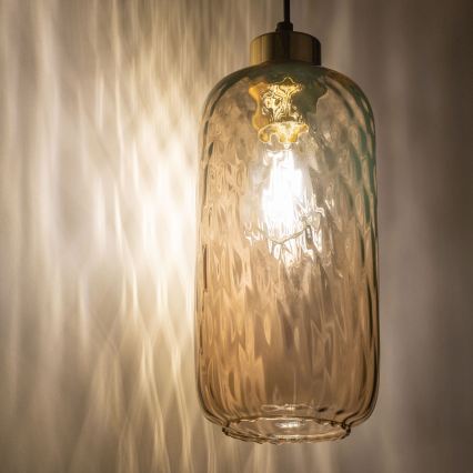 Replacement glass for KARO E27 chandelier, diameter 14 cm, smoked brown