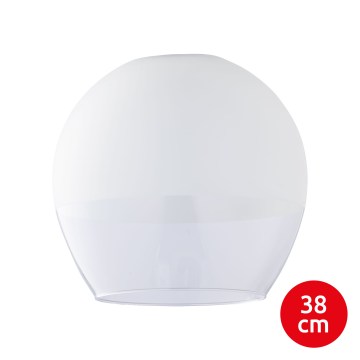 Replacement glass for KULA E27 chandelier, Ø 38 cm, white/clear
