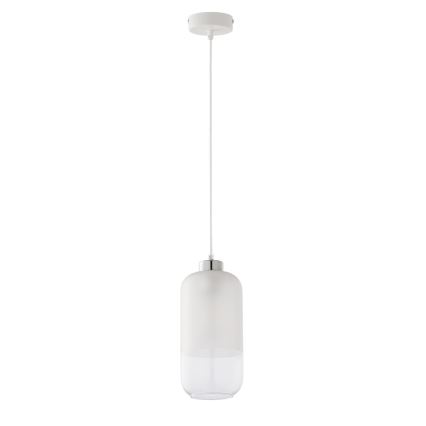 Replacement glass for MARCO E27 chandelier, Ø 14 cm, clear/white