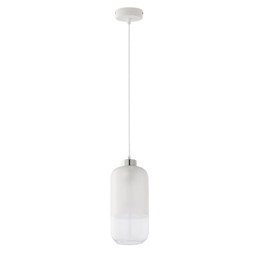 Replacement glass for MARCO E27 chandelier, Ø 14 cm, clear/white