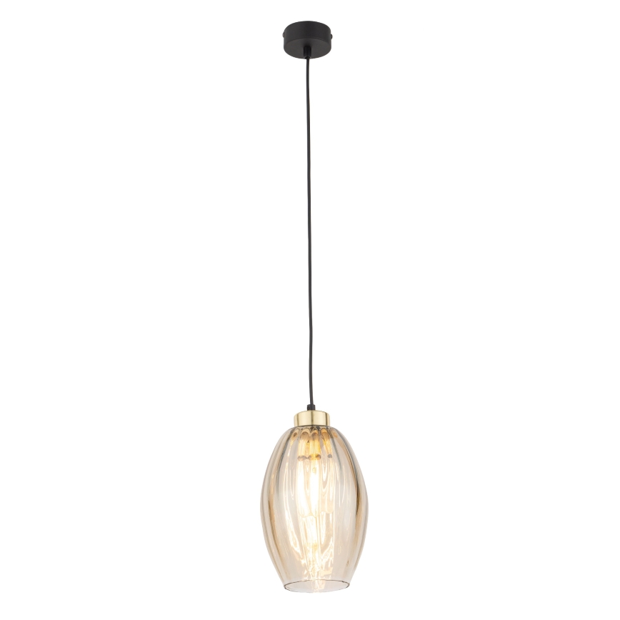 Replacement glass for SEBO E27 chandelier, 17 cm diameter, smoked beige