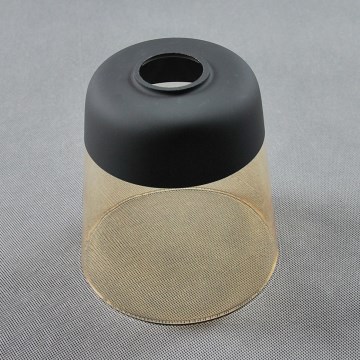 Replacement glass for the AMBER E27 chandelier, Ø 15.5 cm, black/smoked beige