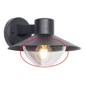 Replacement glass for VEERLE E27 wall light, chandelier and lamp — clear