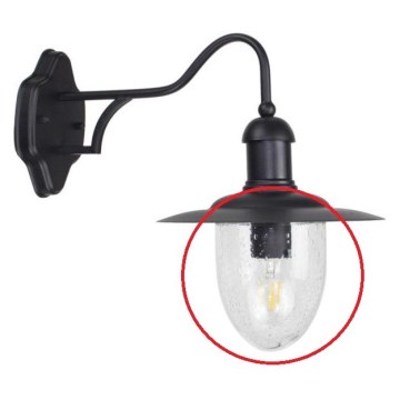 Replacement glass for wall light TANGIA E27