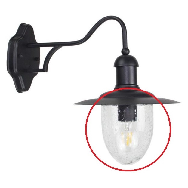 Replacement glass for wall light TANGIA E27