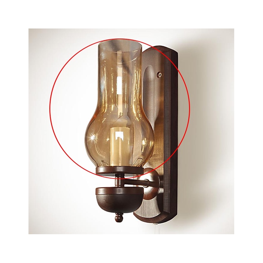 Replacement glass for wall light TAVERN/COTTAGE E14 210x110 mm brown