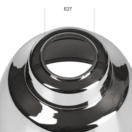 Replacement glass for chandelier MARIO E27 d. 16 cm shiny chrome