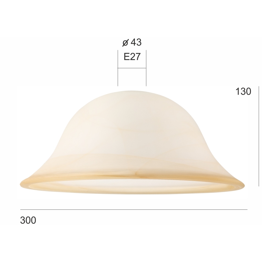 Replacement glass for chandelier SFERA E27 130x300 mm beige