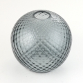 Replacement glass shade for DEVON E27 chandelier and wall light, Ø 18 cm, smoked grey