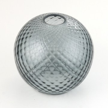 Replacement glass shade for DEVON E27 chandelier and wall light, Ø 18 cm, smoked grey